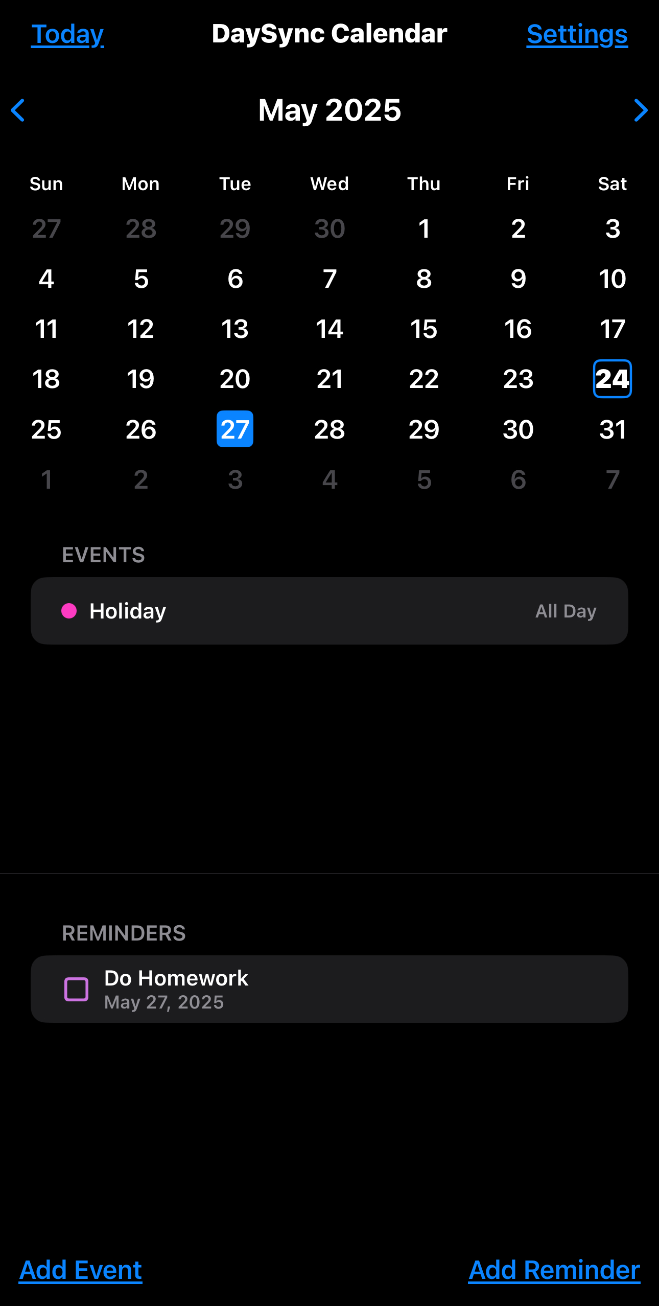 DaySync Calendar Preview