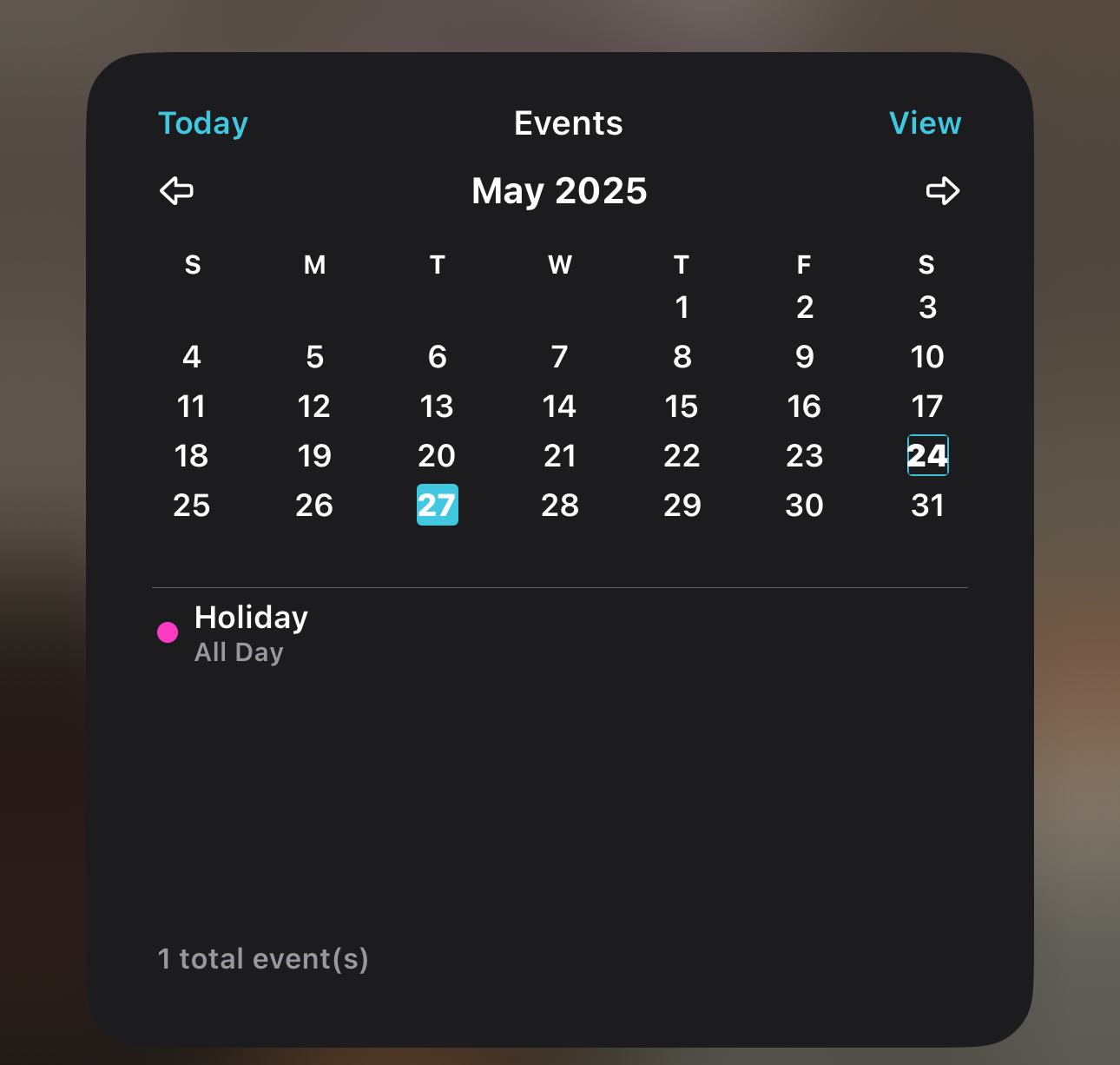 DaySync Event Widget Preview